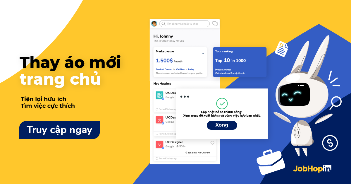 Tìm việc dễ dàng hơn với “áo mới” của homepage JobHopin