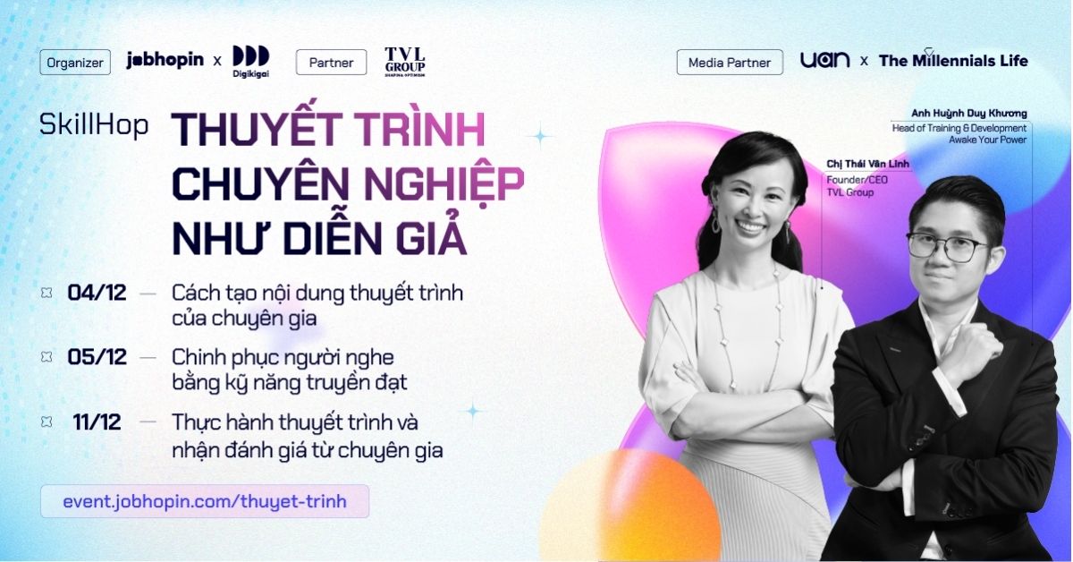 Buổi 2 | SkillHop: Thuyết trình chuyên nghiệp với Jobhopin