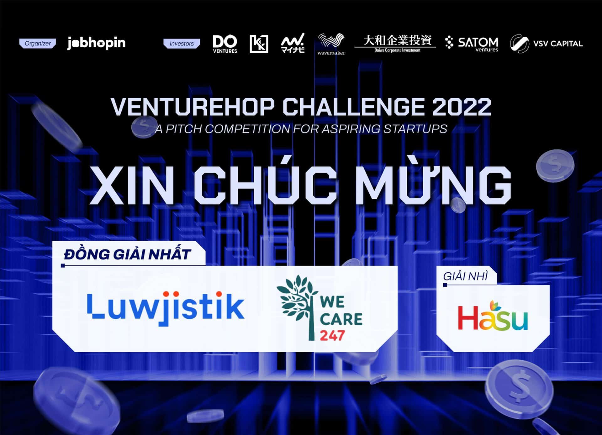 Chúc mừng các Startup thắng cuộc tại VentureHop Challenge 2022
