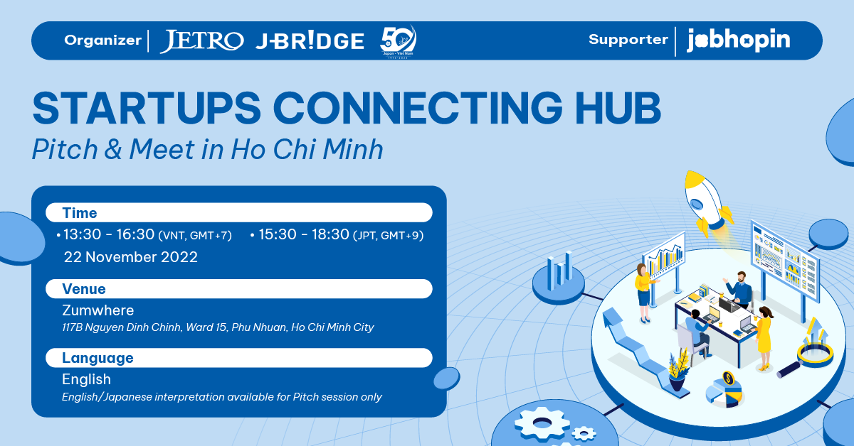 JobHopin to co-organize the JETRO Startups Connecting Hub in HCMC