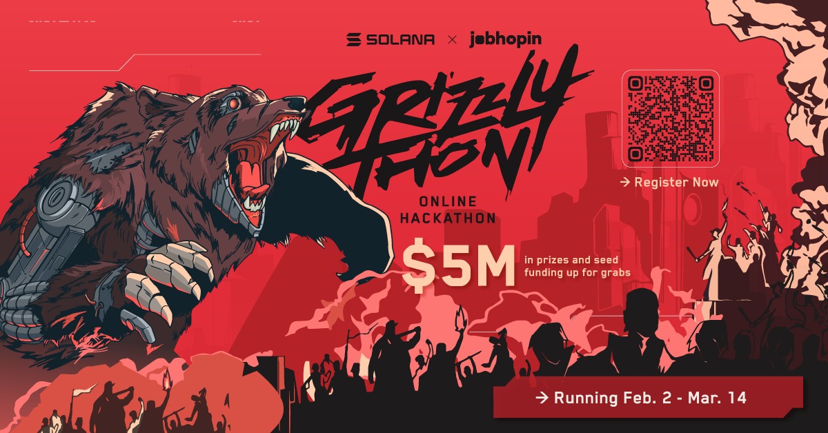Solana đã chính thức công bố cuộc thi Solana Grizzlython 2023